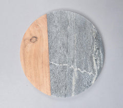 Stone & Acacia Wood Colorblock Chopping Board