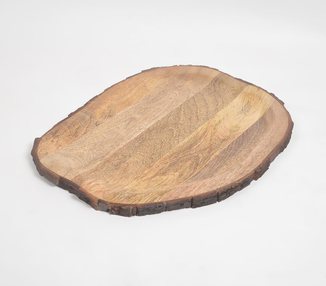 Mango Wood Classic Log Serving Tray
