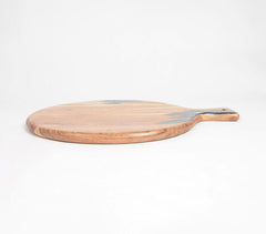 Acacia Wood Leaf Printed Chopping Board