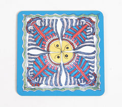 Madhubani Laminated & Laser Cut MDF Coasters (set of 2)
