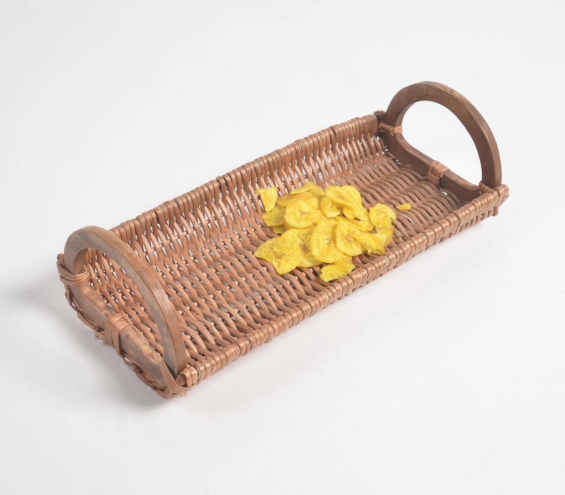Earthy Statement Handwoven Wicker Platter
