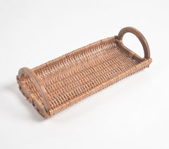 Earthy Statement Handwoven Wicker Platter