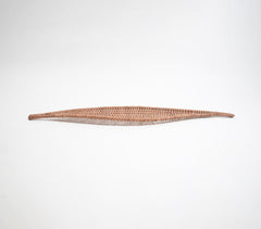 Woven Brown Boat-Shaped Wicker Platter