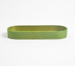 Eco-friendly Statement Handwoven Green Bamboo Tray