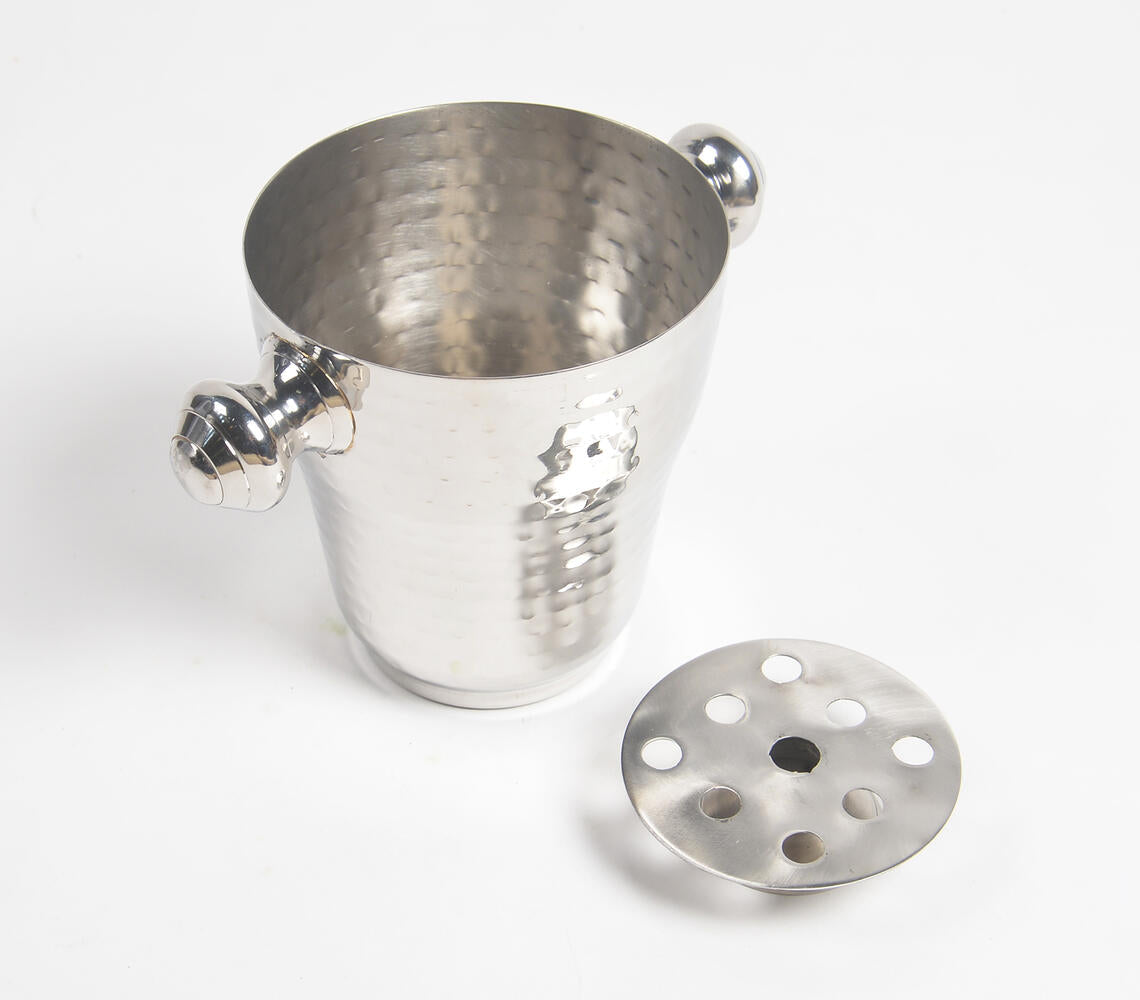 Hand Beaten Steel Classic Ice Bucket