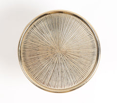 Gold-Toned Aluminium Ribbed Cake Stand