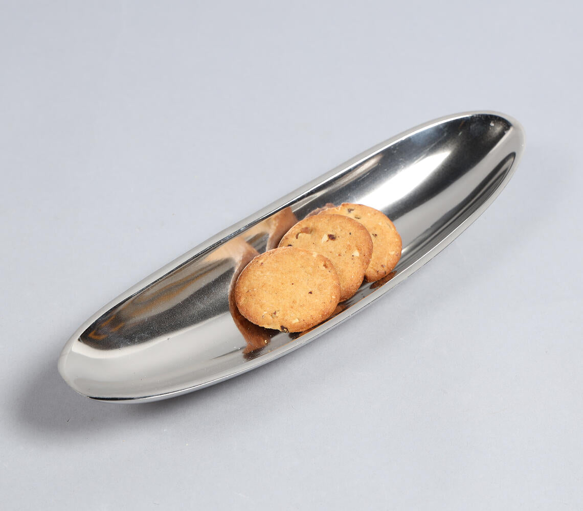 Boat-Shaped Aluminium Serving Platter
