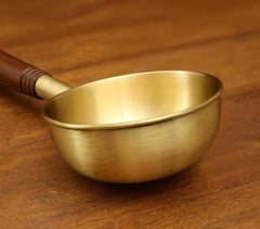 Brass Pan with Wooden Handle