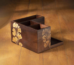 Hand Painted Wooden Cutlery & Napkin Holder