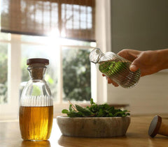 Glass Oil & Vinegar Bottles Set