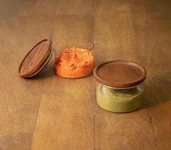 Glass Stackable Jars (Set Of 2)