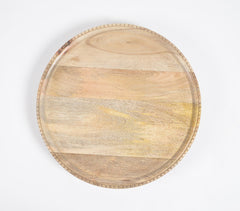 Hand Carved Raw Rosewood Cake Stand