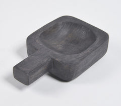 Charcoal Wooden Wok Server