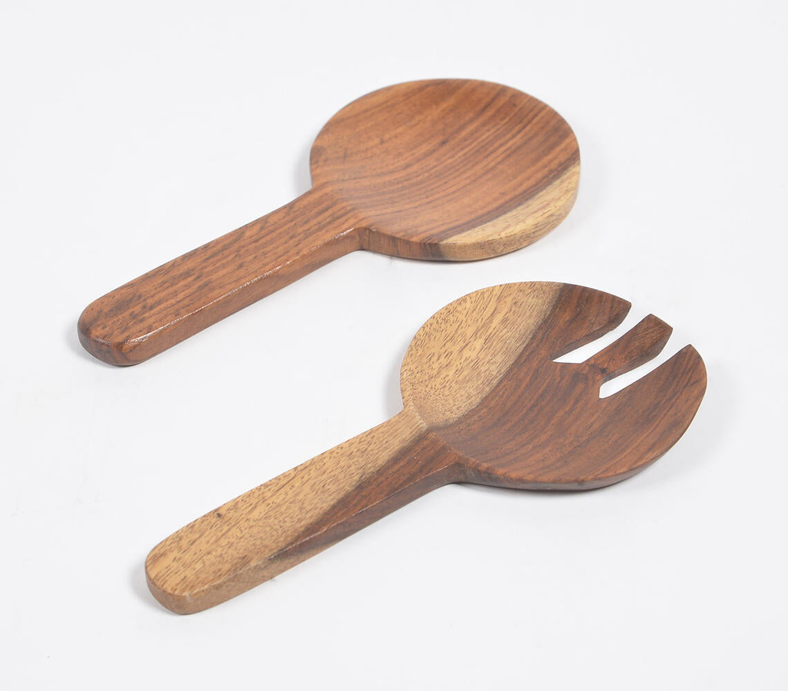 Natural Wooden Salad Servers (Set of 2)