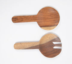 Natural Wooden Salad Servers (Set of 2)