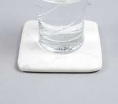 Hand Cut natural Marble Coasters (set of 4)