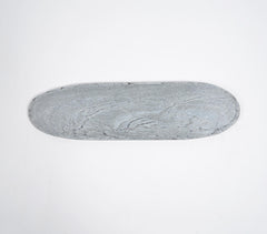 Hand Carved Grey Slate Oblong Tray