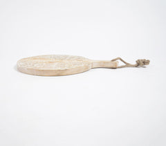 Floral Engraved Distressed Wooden Chopping Board