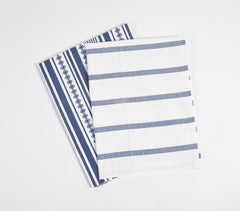 Beachy Striped Cotton Dish Towels (set of 2)