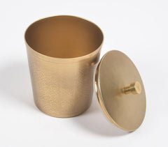 Floral Engraved Brass Sugar Jar