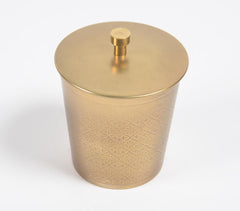 Floral Engraved Brass Sugar Jar