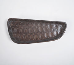 Asymmetric Textured Wooden Tripod Platter
