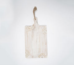 Distress Painted & Engraved Wooden Chopping Board