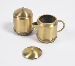 Traditional Brass Milk & Sugar Pot Set