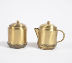 Traditional Brass Milk & Sugar Pot Set