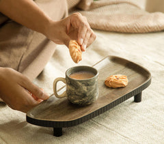 Innate Tri-Legged Wooden Serving Platter