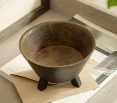 Tripedal Conical Turned Wood Bowl (Large)