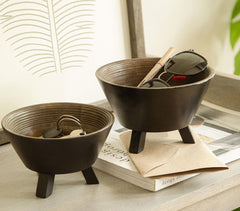 Tripedal Conical Turned Wood Bowl (Large)