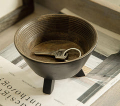 Tripedal Conical Turned Wood Bowl (Small)