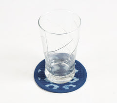 Indigo-Dyed Block Printed Cotton Coasters (set of 4)