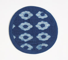 Indigo-Dyed Block Printed Cotton Coasters (set of 4)