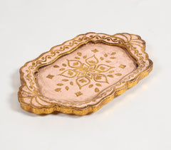 Hand Painted Wooden Floral Serving Tray