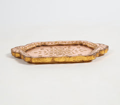 Hand Painted Wooden Floral Serving Tray