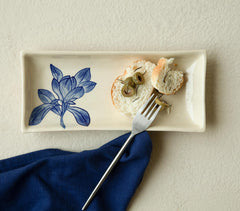 Hand Painted Ceramic Floral Magnolia Platter