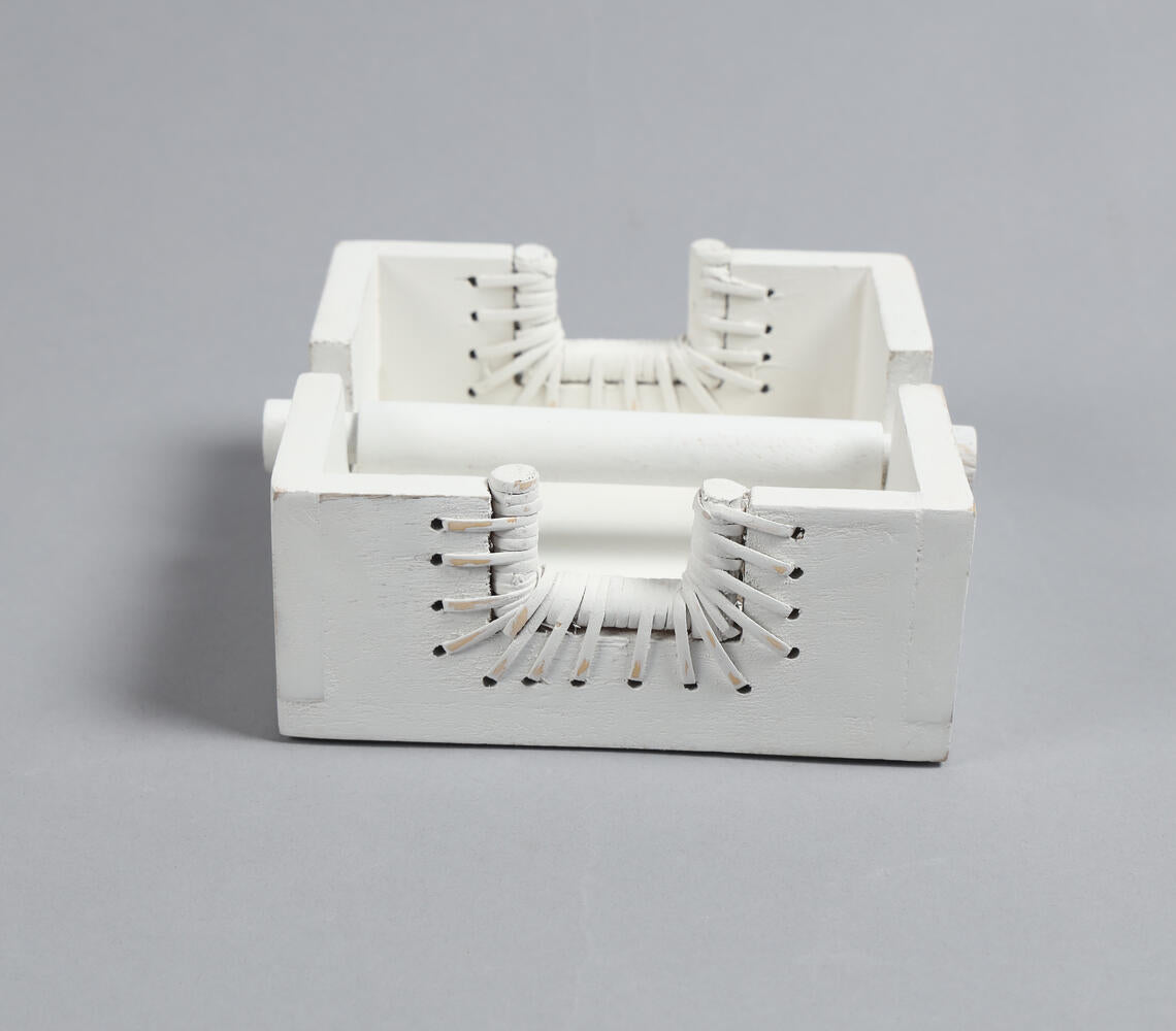 Distressed Mango Wood Napkin Holder