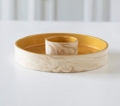Handmade Ceramic Chip-N-Dip Bowl