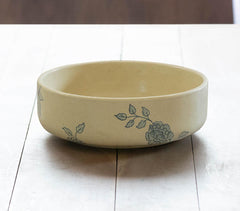 Handmade Ceramic Floral Serving Bowl
