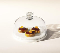 Handmade Glass Cast & Marble Cloche