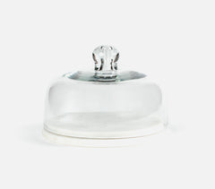 Handmade Glass Cast & Marble Cloche