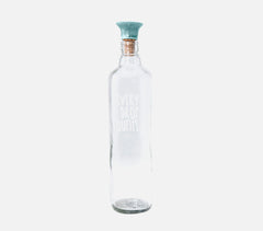 Handmade Glass Cast Water Bottle with Ceramic Stopper