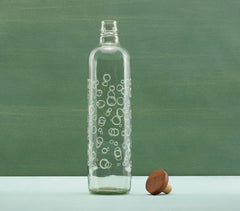 Handmade Glass Cast Water Bottle with Wooden Stoppers