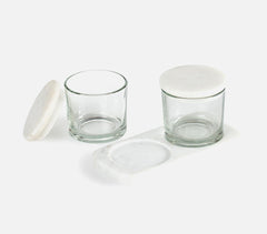 Handmade Glass Cast Condiment Set