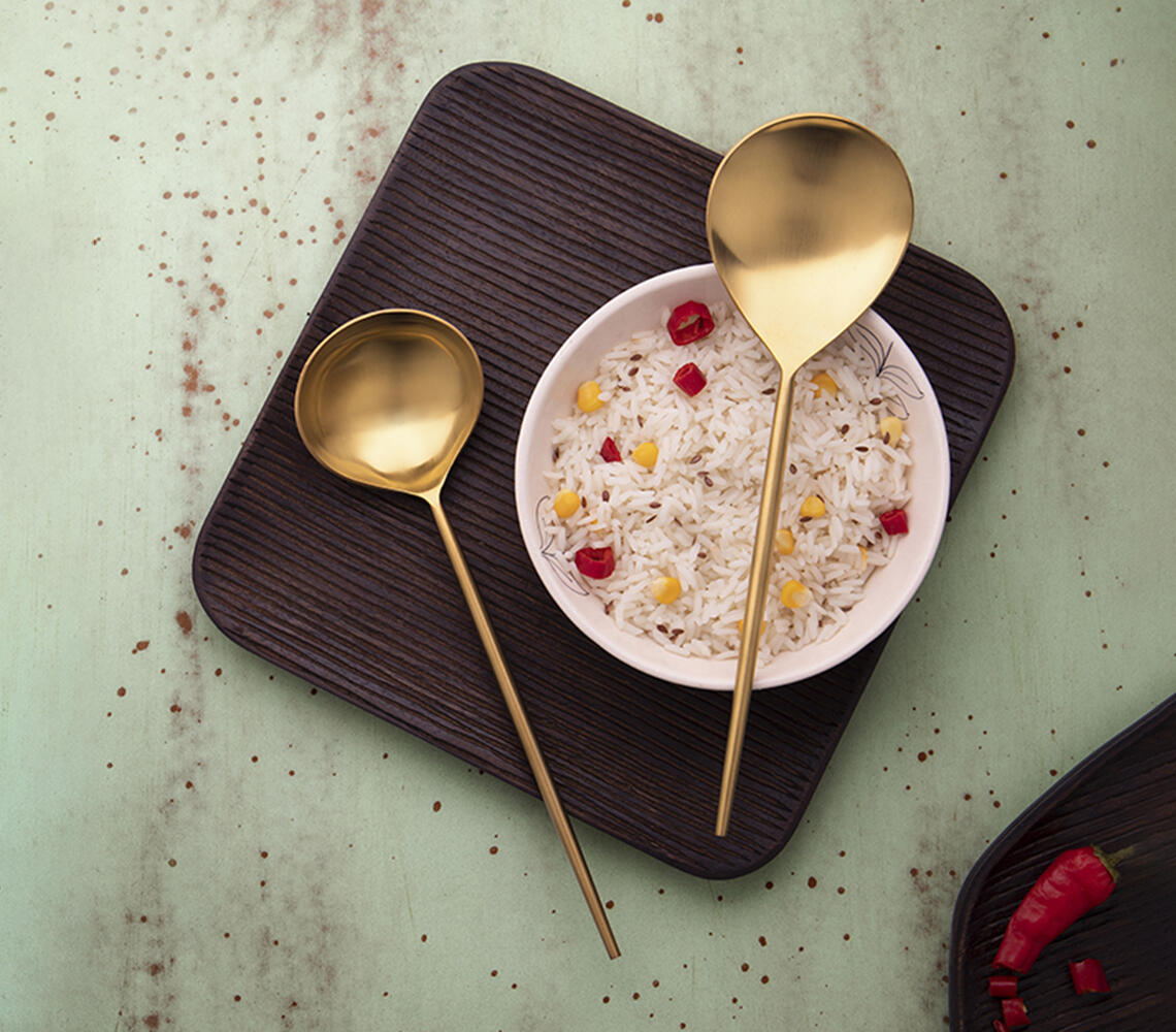 Handmade Gold Finish Stainless Steel Server (Set of 2)