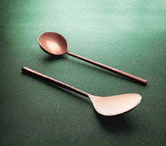 Handmade Rose Gold Finish Stainless Steel Server (Set of 2)