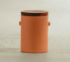 Handmade Terracotta Tumbler with Wooden Lid