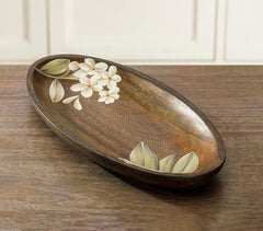 Hand Carved Oval Wooden Platter(Small)